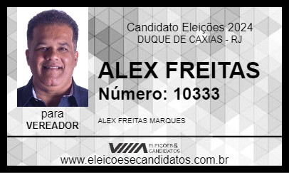 Candidato ALEX FREITAS 2024 - DUQUE DE CAXIAS - Eleições