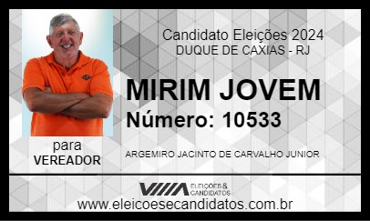 Candidato MIRIM JOVEM 2024 - DUQUE DE CAXIAS - Eleições