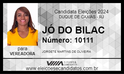 Candidato JÓ DO BILAC 2024 - DUQUE DE CAXIAS - Eleições