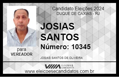 Candidato JOSIAS SANTOS 2024 - DUQUE DE CAXIAS - Eleições