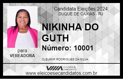 Candidato NIKINHA DO GUTH 2024 - DUQUE DE CAXIAS - Eleições