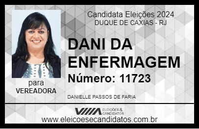 Candidato DANI DA ENFERMAGEM 2024 - DUQUE DE CAXIAS - Eleições