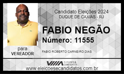 Candidato FABIO NEGÃO 2024 - DUQUE DE CAXIAS - Eleições