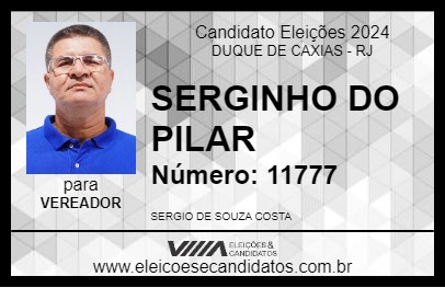 Candidato SERGINHO DO PILAR 2024 - DUQUE DE CAXIAS - Eleições