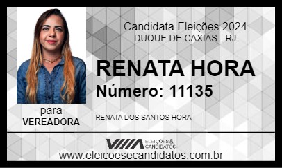 Candidato RENATA HORA 2024 - DUQUE DE CAXIAS - Eleições