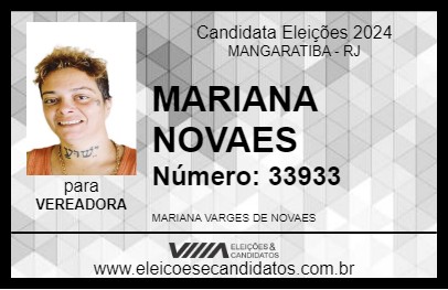 Candidato MARIANA NOVAES 2024 - MANGARATIBA - Eleições