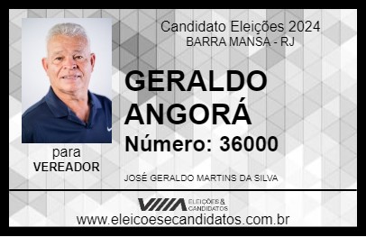 Candidato GERALDO ANGORÁ 2024 - BARRA MANSA - Eleições