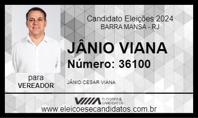 Candidato JÂNIO VIANA 2024 - BARRA MANSA - Eleições