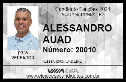 Candidato ALESSANDRO AUAD 2024 - VOLTA REDONDA - Eleições