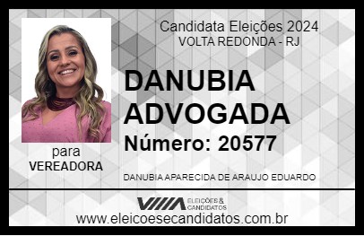 Candidato DANUBIA ADVOGADA 2024 - VOLTA REDONDA - Eleições