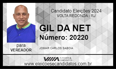 Candidato GIL DA NET 2024 - VOLTA REDONDA - Eleições