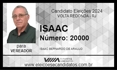 Candidato ISAAC 2024 - VOLTA REDONDA - Eleições