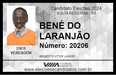 Candidato BENÉ DO LARANJÃO 2024 - VOLTA REDONDA - Eleições