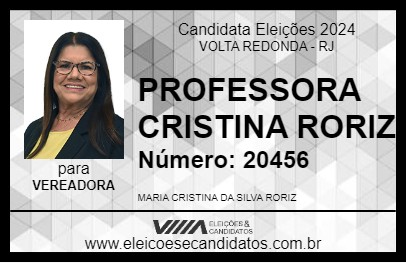 Candidato PROFESSORA CRISTINA RORIZ 2024 - VOLTA REDONDA - Eleições