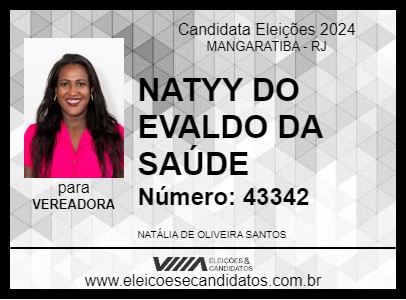 Candidato NATYY DO EVALDO DA SAÚDE 2024 - MANGARATIBA - Eleições