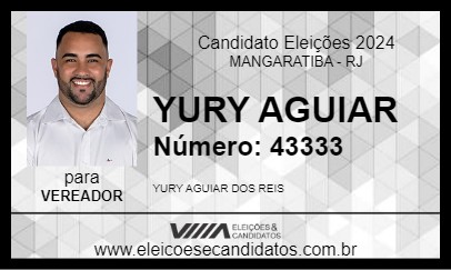 Candidato YURY AGUIAR 2024 - MANGARATIBA - Eleições