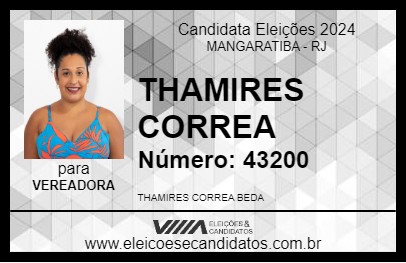 Candidato THAMIRES CORREA 2024 - MANGARATIBA - Eleições