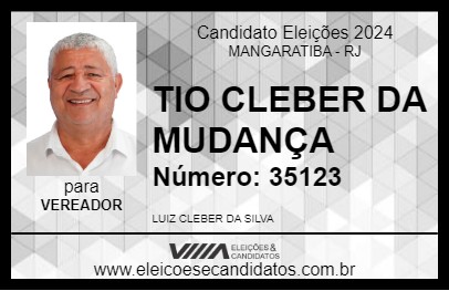 Candidato TIO CLEBER DA MUDANÇA 2024 - MANGARATIBA - Eleições