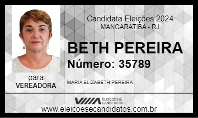 Candidato BETH PEREIRA 2024 - MANGARATIBA - Eleições