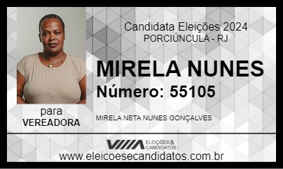 Candidato MIRELA NUNES 2024 - PORCIÚNCULA - Eleições