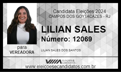 Candidato LILIAN SALES 2024 - CAMPOS DOS GOYTACAZES - Eleições