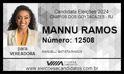 Candidato MANNU RAMOS 2024 - CAMPOS DOS GOYTACAZES - Eleições