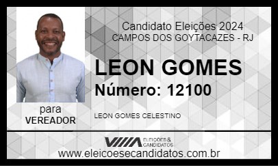 Candidato LEON GOMES 2024 - CAMPOS DOS GOYTACAZES - Eleições