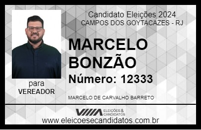 Candidato MARCELO BONZÃO 2024 - CAMPOS DOS GOYTACAZES - Eleições