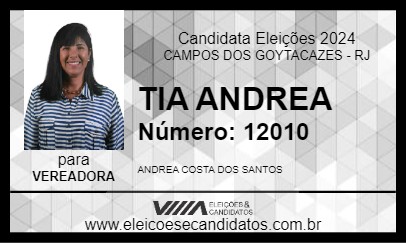 Candidato TIA ANDREA 2024 - CAMPOS DOS GOYTACAZES - Eleições