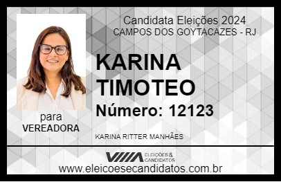 Candidato KARINA TIMOTEO 2024 - CAMPOS DOS GOYTACAZES - Eleições