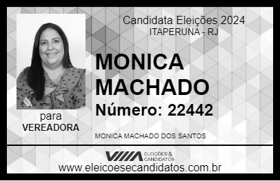 Candidato MONICA MACHADO 2024 - ITAPERUNA - Eleições