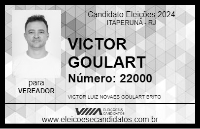 Candidato VICTOR GOULART 2024 - ITAPERUNA - Eleições