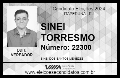 Candidato SINEI TORRESMO 2024 - ITAPERUNA - Eleições