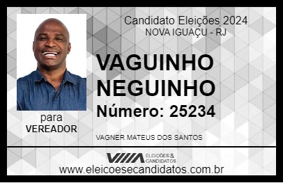 Candidato VAGUINHO NEGUINHO 2024 - NOVA IGUAÇU - Eleições