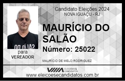 Candidato MAURÍCIO DO SALÃO 2024 - NOVA IGUAÇU - Eleições