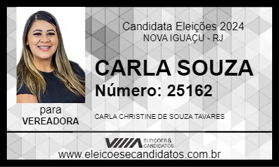 Candidato CARLA SOUZA 2024 - NOVA IGUAÇU - Eleições