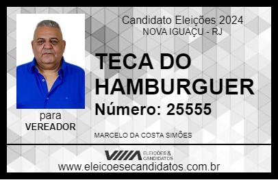 Candidato TECA DO HAMBURGUER 2024 - NOVA IGUAÇU - Eleições