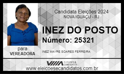 Candidato INEZ DO POSTO 2024 - NOVA IGUAÇU - Eleições