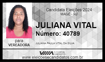 Candidato JULIANA VITAL 2024 - MAGÉ - Eleições