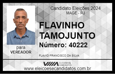 Candidato FLAVINHO TAMOJUNTO 2024 - MAGÉ - Eleições