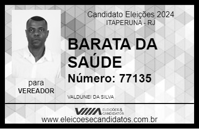 Candidato BARATA DA SAÚDE 2024 - ITAPERUNA - Eleições