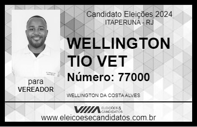 Candidato WELLINGTON TIO VET 2024 - ITAPERUNA - Eleições