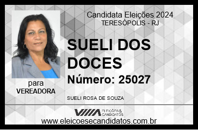 Candidato SUELI DOS DOCES 2024 - TERESÓPOLIS - Eleições