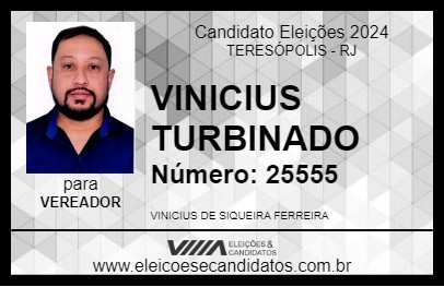 Candidato VINICIUS TURBINADO 2024 - TERESÓPOLIS - Eleições