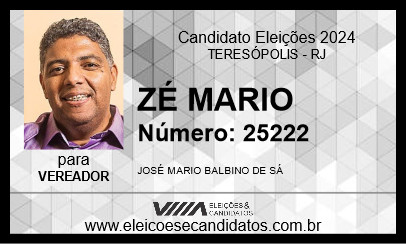 Candidato ZÉ MARIO 2024 - TERESÓPOLIS - Eleições