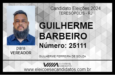 Candidato GUILHERME BARBEIRO 2024 - TERESÓPOLIS - Eleições