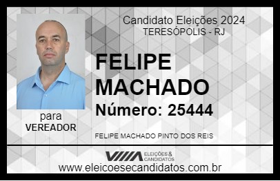 Candidato FELIPE MACHADO 2024 - TERESÓPOLIS - Eleições