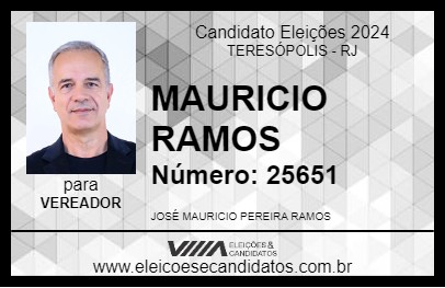 Candidato MAURICIO RAMOS 2024 - TERESÓPOLIS - Eleições