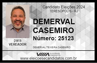 Candidato DEMERVAL CASEMIRO 2024 - TERESÓPOLIS - Eleições