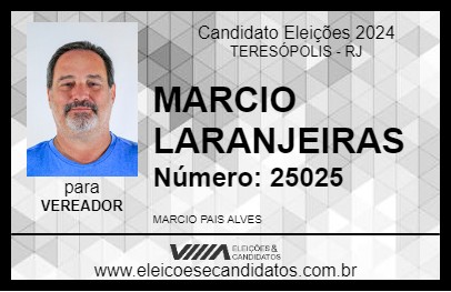 Candidato MARCIO LARANJEIRAS 2024 - TERESÓPOLIS - Eleições